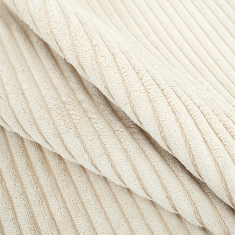 Terciopelo de canalé grueso Zoé Crema - Maison Klem